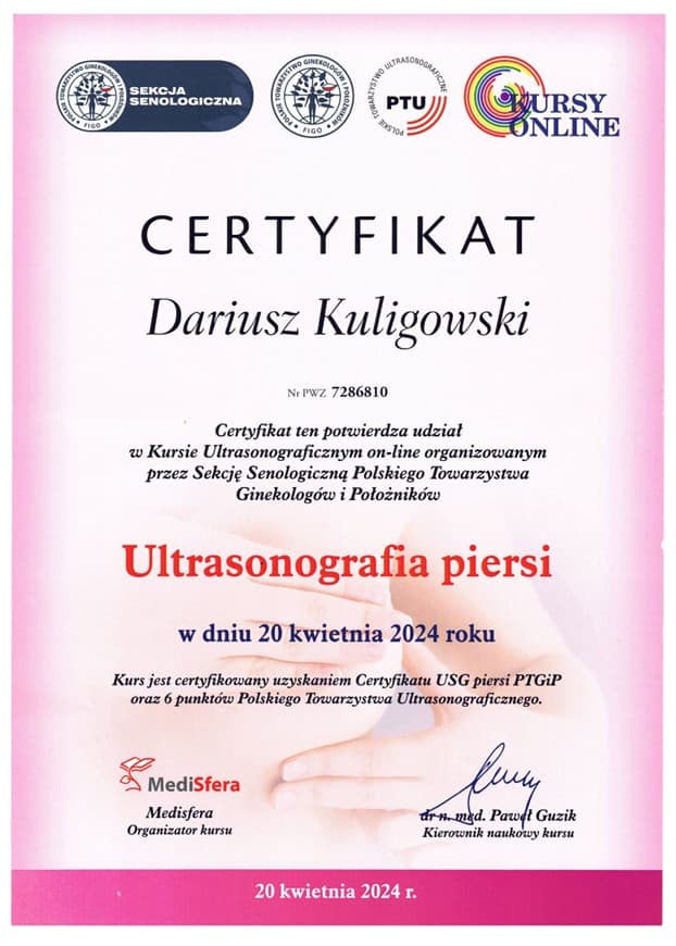 USG piersi - kurs on-line 2024