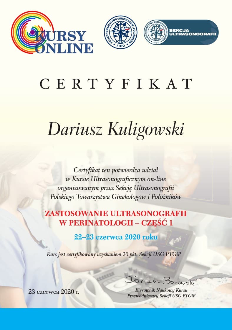 Zastosowanie USG w perinatologii - część I 2020